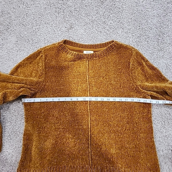 Style & Co Medium Gold/brown Long Sleeve 100% Polyester Sweater - Picture 5 of 8